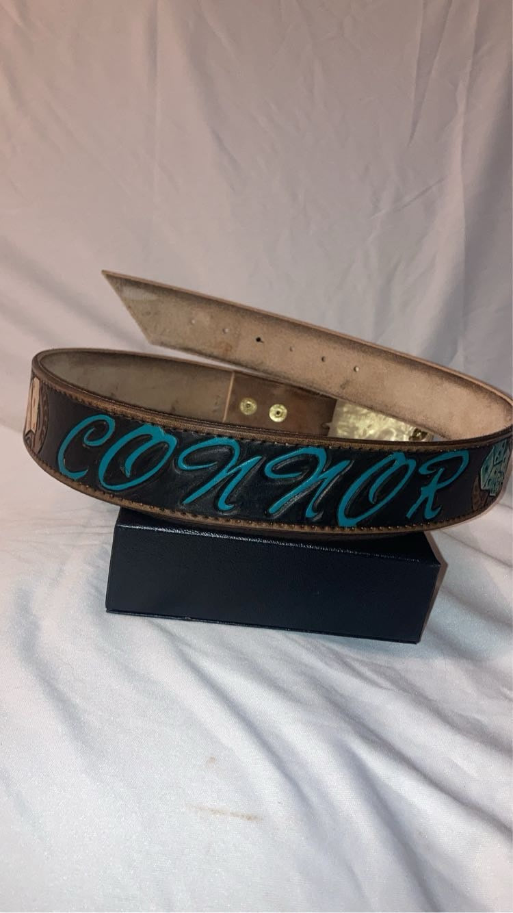 Adult Western Belts floral pattern